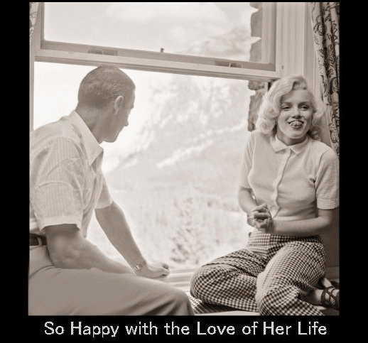 Marilyn Monroe and Joe DiMaggio.